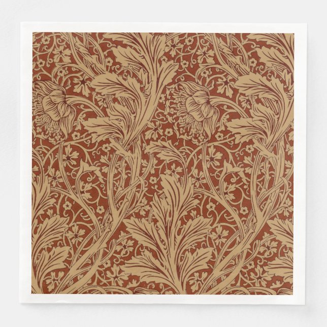 William Morris Arcadia Floral Garden Blume Serviette (Vorderseite)