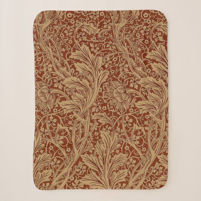 William Morris Arcadia Floral Garden Blume Sherpadecke (Vorderseite)