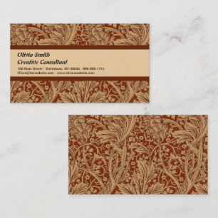 William Morris Arcadia Floral Garden Blume Visitenkarte