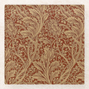 William Morris Arcadia Floral Garden Flower Klassi Glasuntersetzer