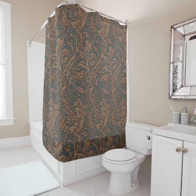 William Morris Arcadia Floral Pattern Classic Duschvorhang (Beispiel)