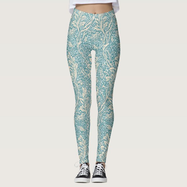 William Morris Arcadia Floral Pattern Classic Leggings (Vorderseite)