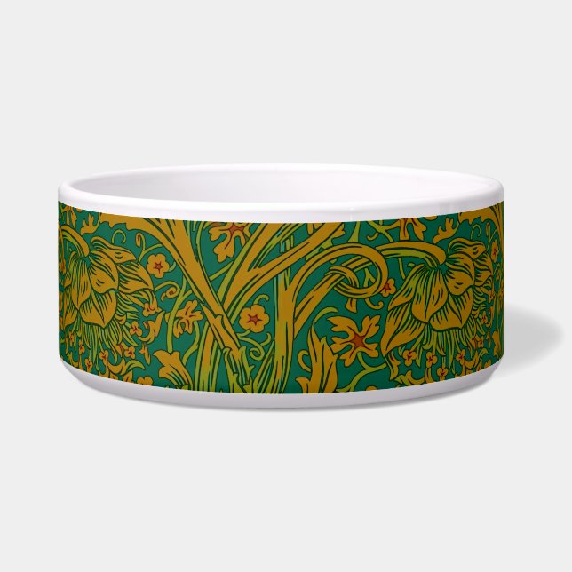 William Morris Arcadia Floral Pattern Green Golden Napf (Vorderseite)