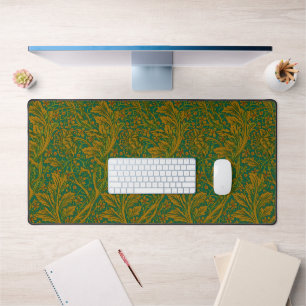 William Morris Arcadia Floral Pattern Green Golden Schreibtischunterlage