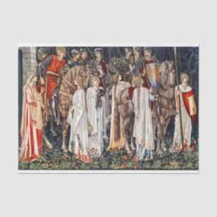 William Morris Arming & Abfahrt der Ritter Seidenpapier