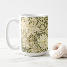 William Morris Art Chrysanthemum Olive Green Tasse