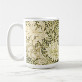 William Morris Art Chrysanthemum Olive Green Tasse