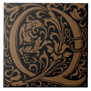 William Morris Art Nouveau Alphabet Blatt Buchstab Fliese