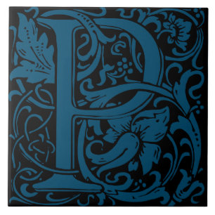William Morris Art Nouveau Alphabet Blatt Buchstab Fliese