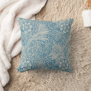 William Morris - Art Nouveau Blue Marigold Kissen