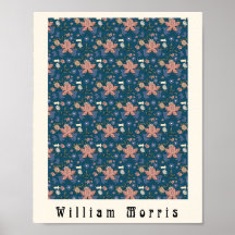William Morris Art Nouveau Blume Design Blau