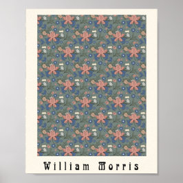 William Morris Art Nouveau Blume Design Grün Poster