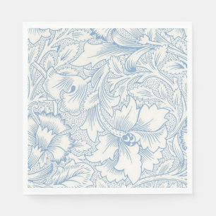 William Morris, Art Nouveau Eleganter blauer Akant Serviette