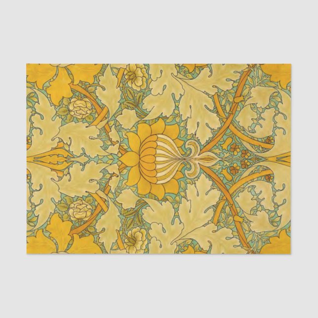William Morris, Art Nouveau Gold St James Palace Seidenpapier (Vorderseite)