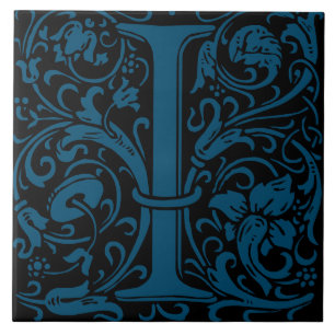 William Morris Art Nouveau Monogramm Brief I Fliese