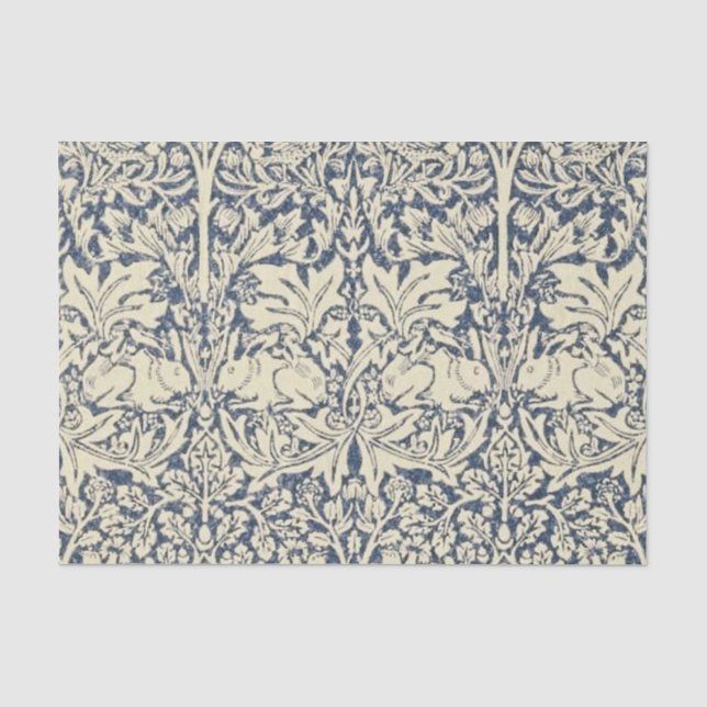 William Morris, Art Nouveau, Muster, grau, Natur, Seidenpapier (Vorderseite)