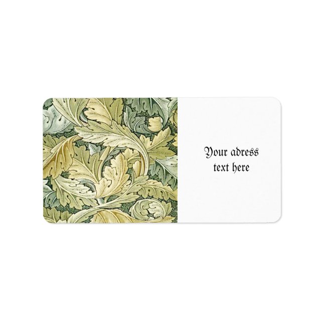 William Morris, Art nouveau, original, Agathus,wal Adressaufkleber (Vorne)