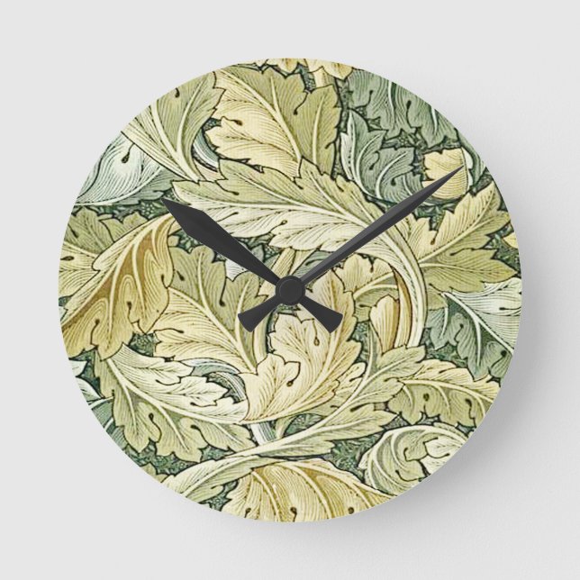William Morris, Art nouveau, original, Agathus,wal Runde Wanduhr (Vorderseite)