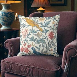 William Morris Art Nouveau Vogel Muster Kissen
