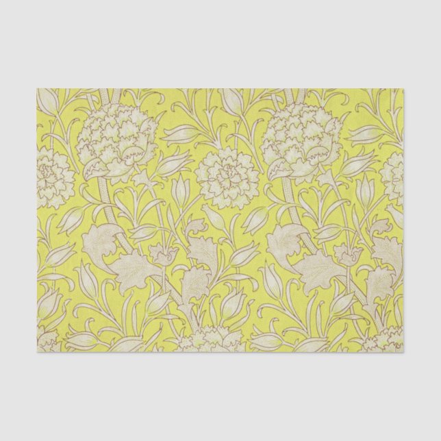 William Morris - Art Nouveau Wild Tulips - Gelb Seidenpapier (Vorderseite)