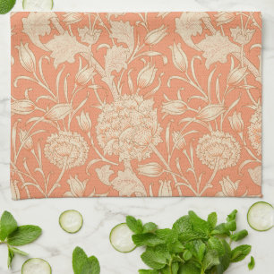 William Morris - Art Nouveau Wild Tulips - Peach Geschirrtuch
