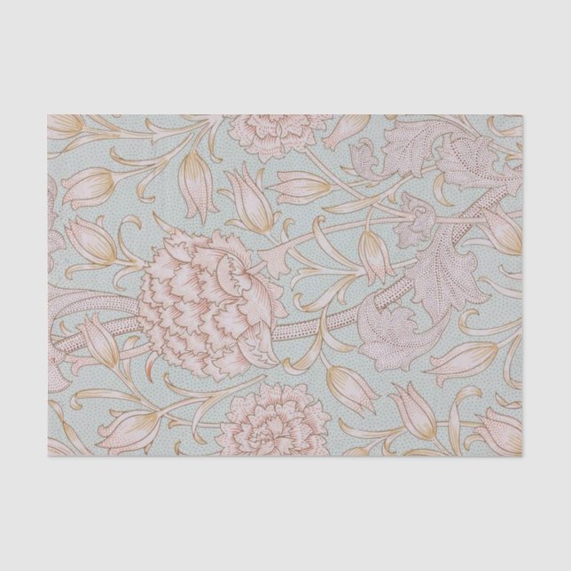 William Morris - Art Nouveau Wild Tulips - Peach Seidenpapier (Vorderseite)