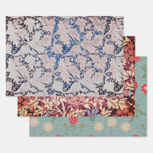 William Morris ASSORTES Wrapping Paper Flat Sheet Geschenkpapier Set