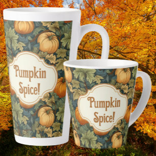 William Morris Autumn Pumpkin Gewürz Personalisier Milchtasse