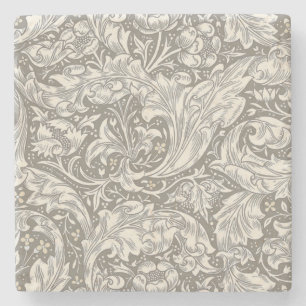 William Morris Bachelor's Button Antik-Damask Steinuntersetzer