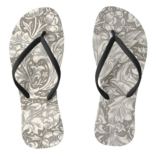 William Morris Bachelor's Button Blume Floral Bot Flip Flops (Fußbett)