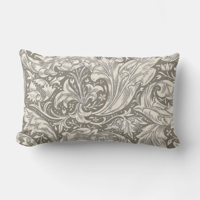 William Morris Bachelor's Button Blume Floral Bot Lendenkissen (Vorderseite)