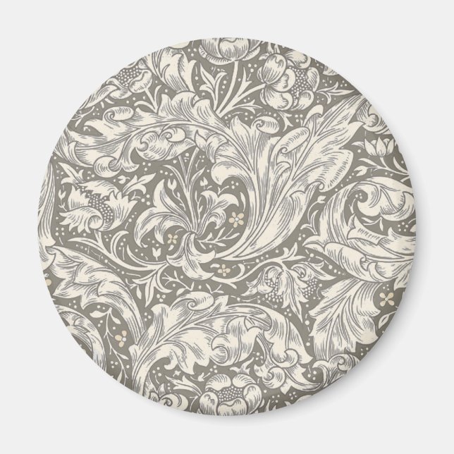 William Morris Bachelor's Button Blume Floral Bot Magnet (Vorne)