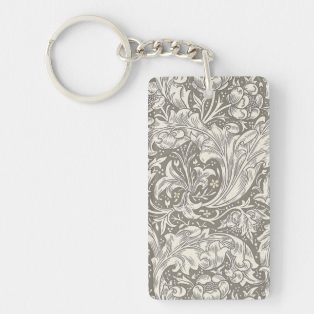 William Morris Bachelor's Button Blume Floral Bot Schlüsselanhänger (Vorderseite)