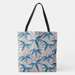 William Morris Bamboo Print, Denim Blue & White Tasche