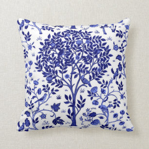 William Morris-Baum des Lebens, des Kobalt-Blaus Kissen