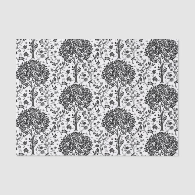 William Morris-Baum des Lebens, des Schwarzen u. Seidenpapier (Vorderseite)