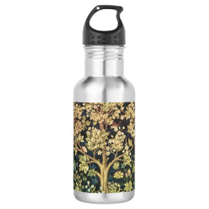 William Morris Baum des Lebens Florale Vintage Kun Edelstahlflasche
