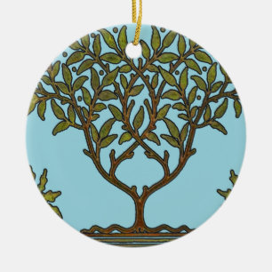 William Morris Baum-Fries-Floral-Tapete Keramik Ornament