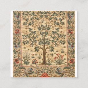 William Morris-Baum Quadratische Visitenkarte
