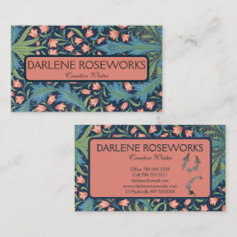 William Morris Beautiful Floral Pink Lily Visitenkarte