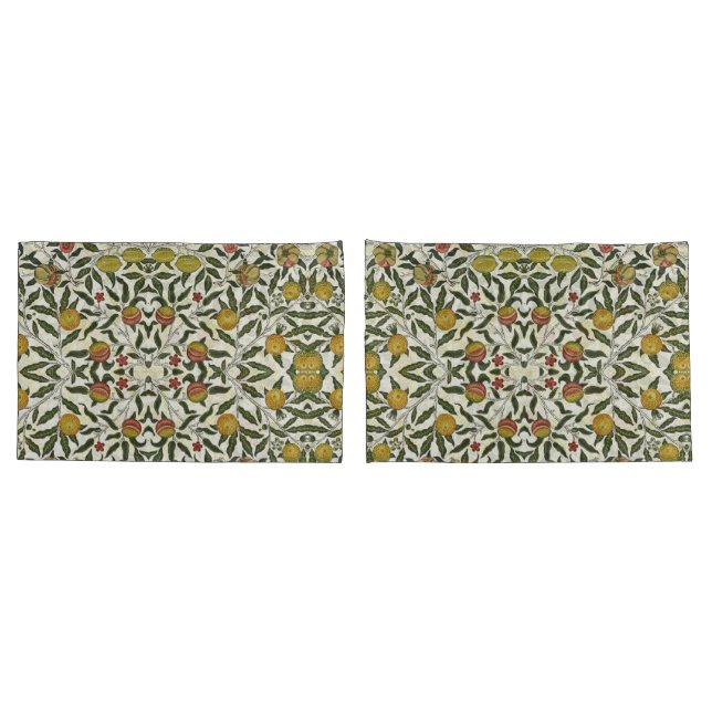 William Morris Beautiful Fruit Foliage Blume Red Kissenbezug (Rückseite-Set)