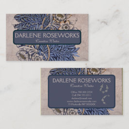 William Morris Beautiful Tulip & Willow Blue Visitenkarte