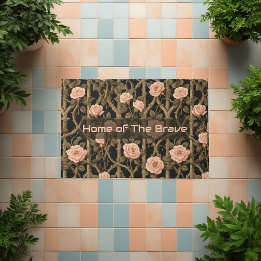 William Morris Beige Kletterrosen Spalier Blumen Fußmatte