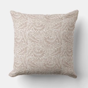 William Morris Beige Rittersporn-Muster Kissen