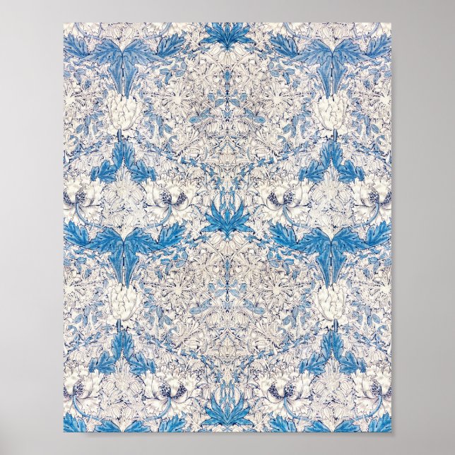 William Morris' berühmtes Honigblumen-Muster Poster (Vorne)