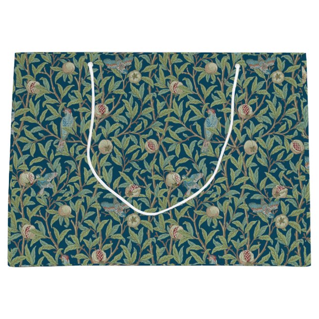 William Morris "Bird and Pomegranate" Große Geschenktüte (Vorderseite)