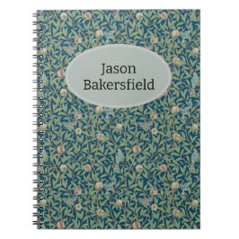William Morris "Bird and Pomegranate" Personalized Notizblock