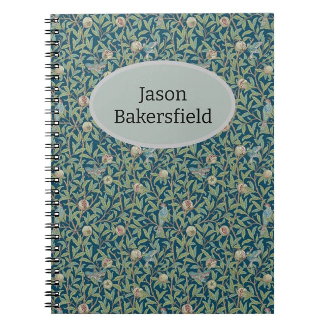 William Morris "Bird and Pomegranate" Personalized Notizblock (Vorderseite)