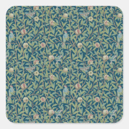 William Morris "Bird and Pomegranate"  Quadratischer Aufkleber