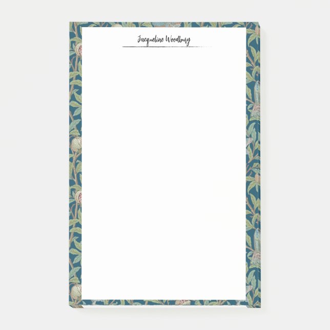 William Morris "Bird and Pomegranate" Stationery Post-it Klebezettel (Vorderseite)